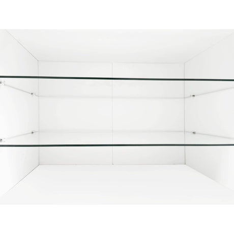 White Modern LED Light Particle Board TV Stand - Sleep Galleria