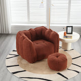 Soft Chenille High Resilient Foam Bean Bag Chair - Omega Lifestyles