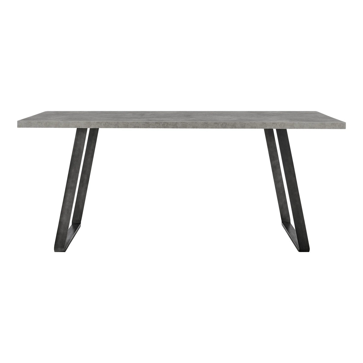 6-Piece Gray Metal Dining Table Chair Bench Set - Omega Lifestyles