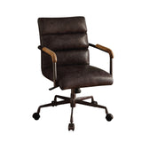 Top Grain Leather Executive Adjustable Office Chair Slate - Omega Lifestyles