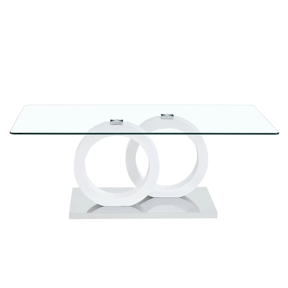 Modern Minimalist Glass Top MDF Coffee Table - Omega Lifestyles