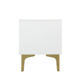 Antique White Particle Board TV Stand Console With LED Lights - Omega Lifestyles