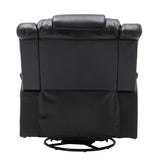 Manual Rocking 360-Degree Swivel Recliner Chair With PU Upholstery - Omega Lifestyles