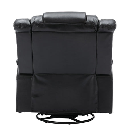 Manual Rocking 360-Degree Swivel Recliner Chair With PU Upholstery - Omega Lifestyles