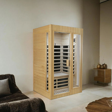Two-Person Hemlock Far Infrared Indoor Sauna Room - Omega Lifestyles