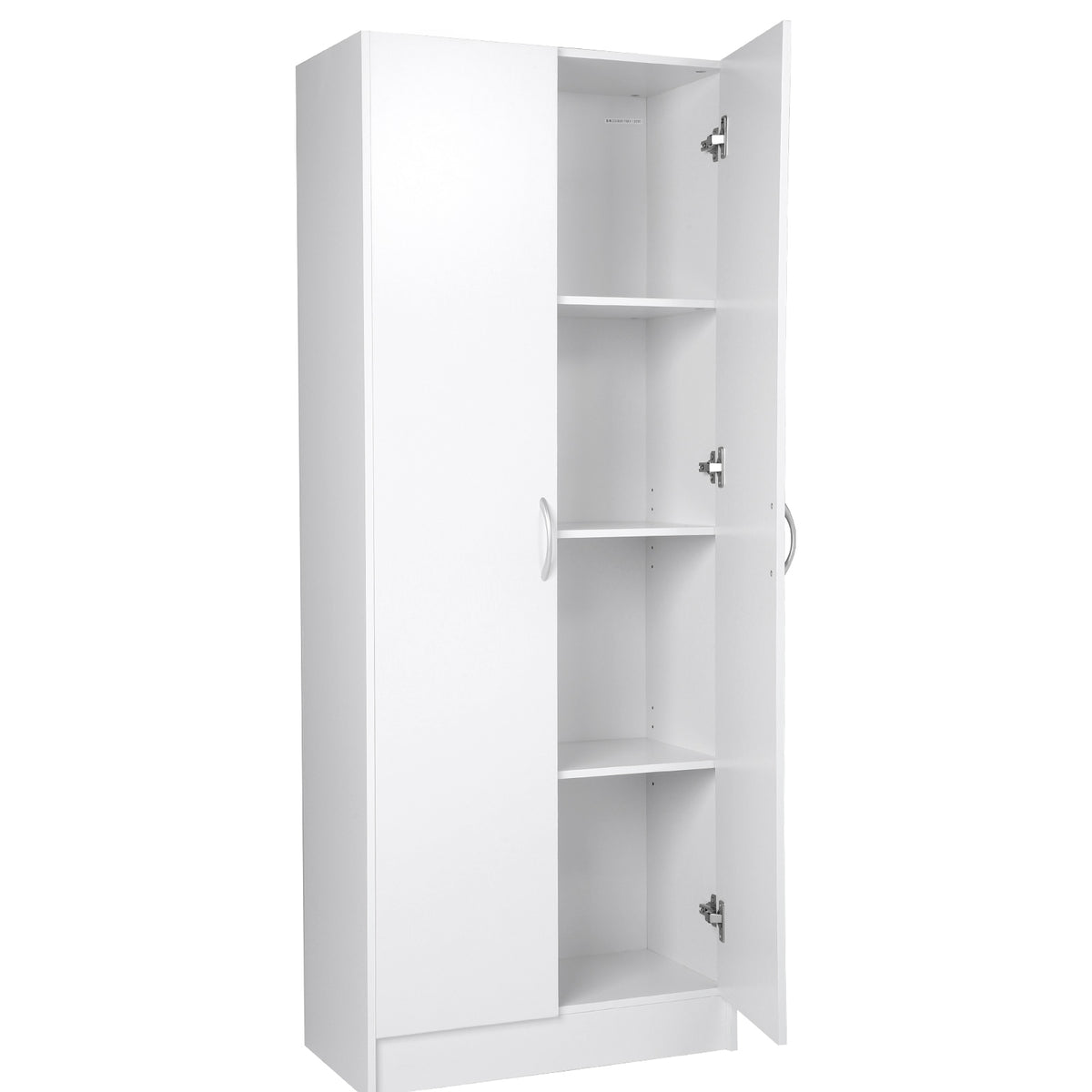 Kitchen Pantry Cabinet 60-Inch White Particle Board Storage