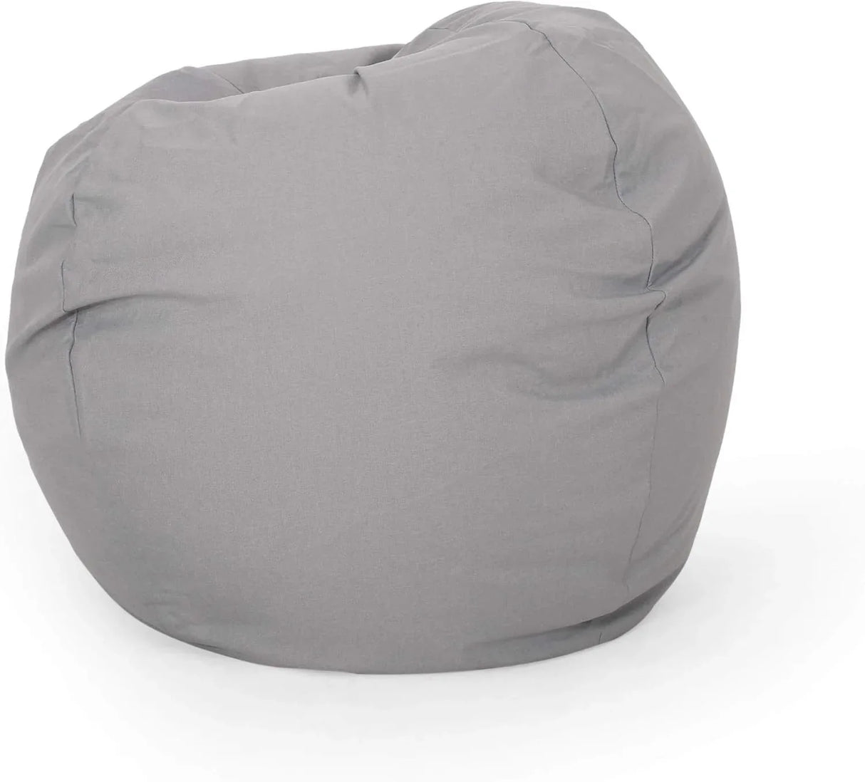 Light Gray Fabric Foam-Filled Bean Bag Chair - Omega Lifestyles