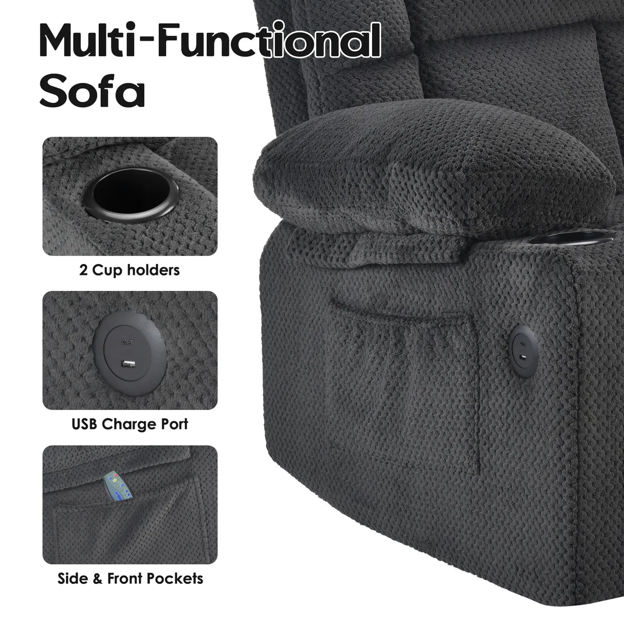 Power Lift Massage Heat Recliner Chair With USB Ports - Omega Lifestyles