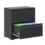 Premium 2 Drawer Steel Lateral File Cabinet With Lock