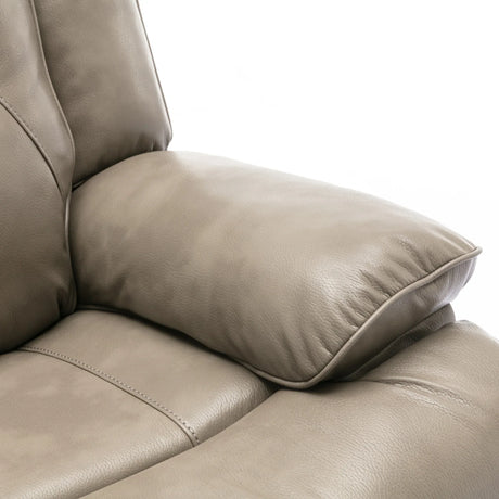 Modern 3-Seater Grey Leather Gel Recliner Chair With LED Light - Omega Lifestyles