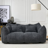 Dual Chenille Bean Bag Chair With High Resilience Foam - Omega Lifestyles