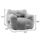 High-Density Foam Teddy Bean Bag Chair Sofa - Omega Lifestyles