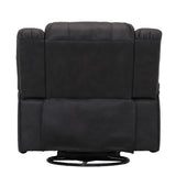 Black Fabric Swivel Gliding Recliner Chair - Omega Lifestyles