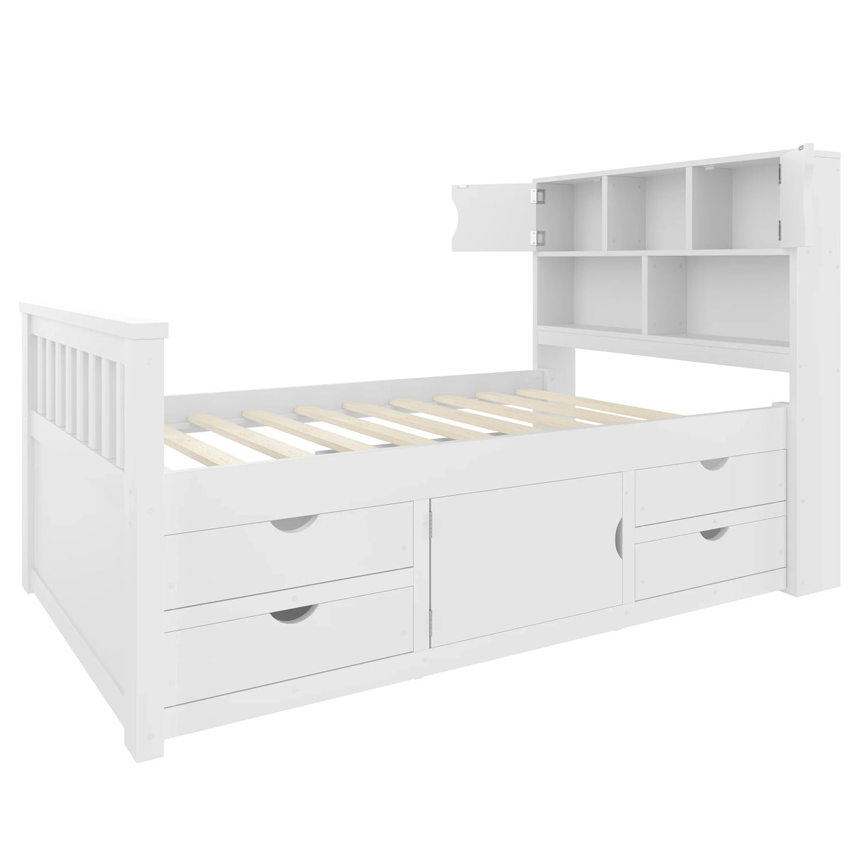 Twin Captain Platform Bed Frame With Storage Drawers - Omega Lifestyles