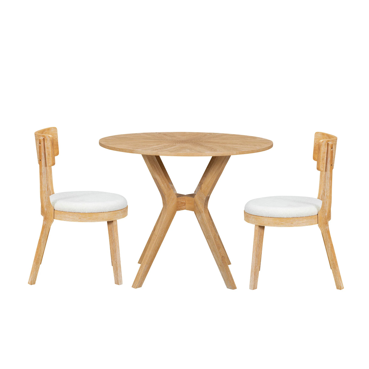 Mid-Century Modern Round Dining Table Set With Chairs - Omega Lifestyles