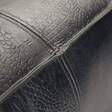 Handcrafted Black Buffalo Leather Square Pouf Ottoman - Omega Lifestyles