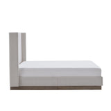 Queen Upholstered Wingback Bed Frame With Boucle Fabric - Omega Lifestyles