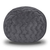 4-Foot Gray Faux Fur Memory Foam Bean Bag Chair - Omega Lifestyles
