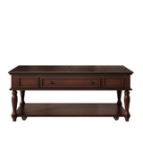 Retro Farmhouse Coffee Table With Drawer And Wheels - Sleep Galleria