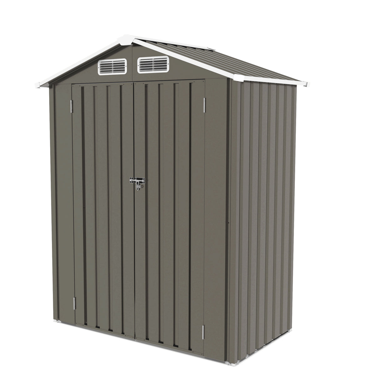 Compact 5x3 Ft Metal Outdoor Storage Shed With Lockable Door