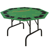 Foldable 8-Player Felt Fold-Up Poker Table - Omega Lifestyles