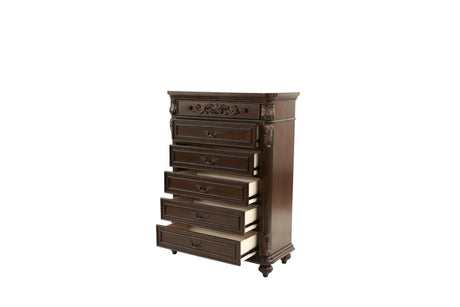 Traditional Antique Cherry Walnut Chest Of Drawers Furniture - Omega Lifestyles