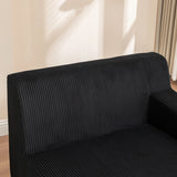 Corduroy Foam Left Armrest Chaise Lounge Chair - Omega Lifestyles