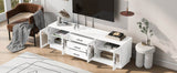 Modern Minimalist White MDF TV Stand With Storage - Sleep Galleria