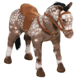 Realistic Ride-On Horse Toy With Saddle And Sound - Omega Lifestyles