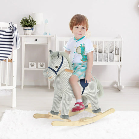 Plush Kids Rocking Horse With Realistic Sounds - Omega Lifestyles