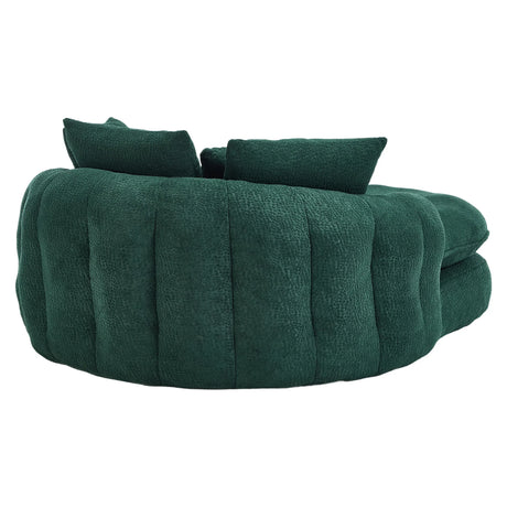 Oversized Chenille Memory Foam Bean Bag Sofa With Pillows - Omega Lifestyles