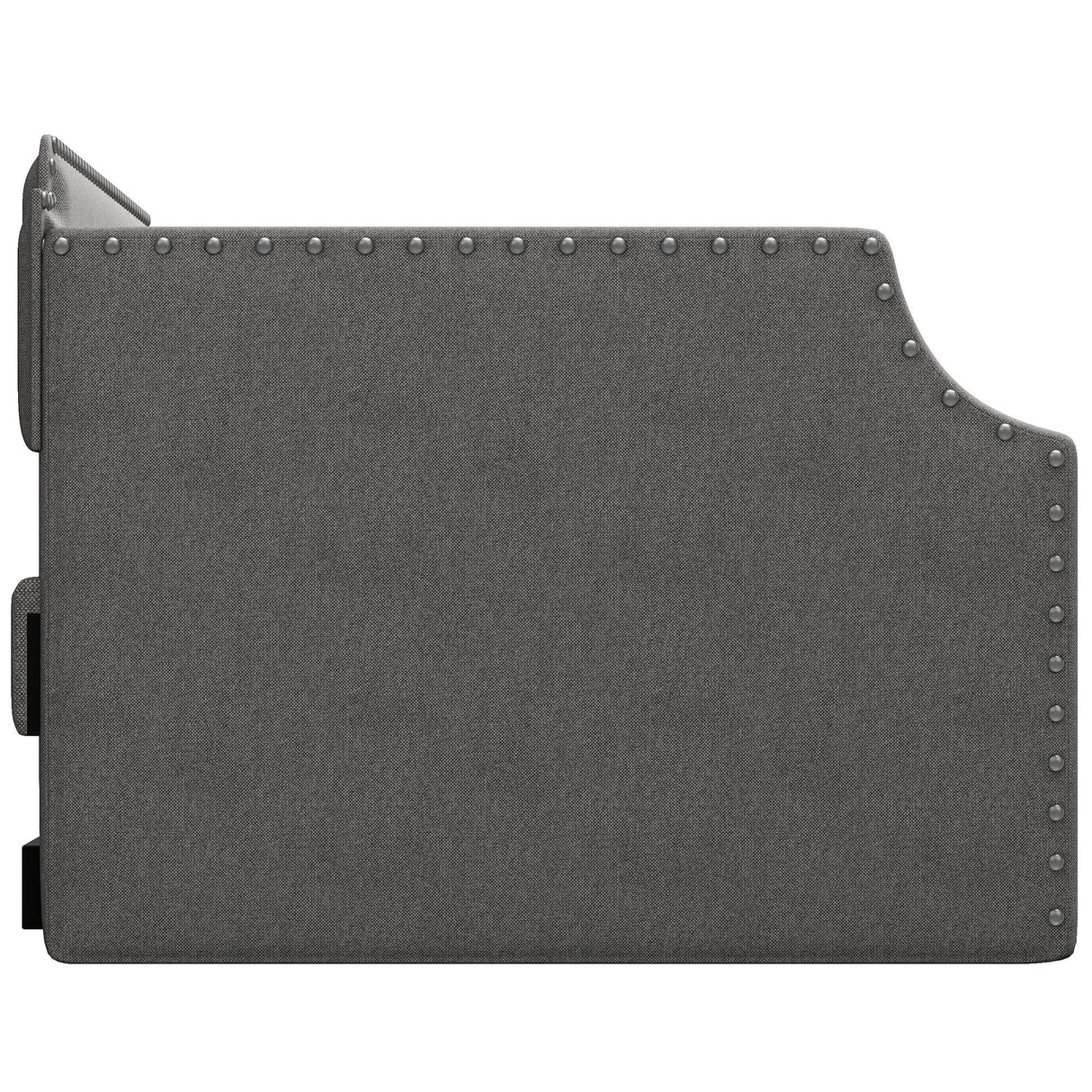 Gray Linen Upholstered Twin Daybed With Trundle - Omega Lifestyles