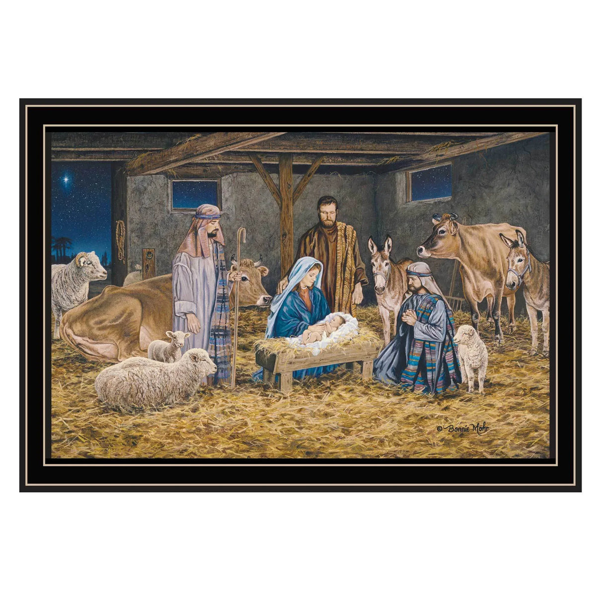 Framed Multicolor Nativity Wall Art Home Decor - Omega Lifestyles