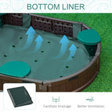 Kids Outdoor HDPE Sandbox With Cover and Seating - Omega Lifestyles