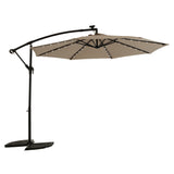 10-Foot Solar LED Adjustable Offset Patio Umbrella