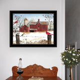 Winter Friends Multicolor Ready To Hang Framed Print - Omega Lifestyles
