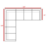 Weather-Resistant 122-Inch Wicker Outdoor Patio Sectional - Omega Lifestyles