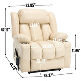 Dual Motor Power Lift Recliner Chair With Massage Heating - Omega Lifestyles