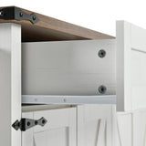 Farmhouse Style Rolling Kitchen Island With Power Outlet - Omega Lifestyles