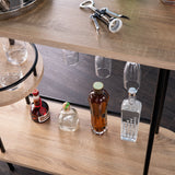 Contemporary Wine Bar Table With Glassware Storage - Omega Lifestyles