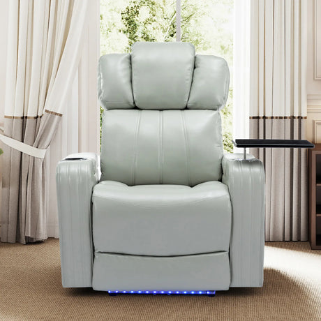 Modern PU Leather Power Recliner Chair With Bluetooth Speaker - Omega Lifestyles