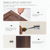 Modern Farmhouse Walnut Solid Wood King Headboard - Omega Lifestyles