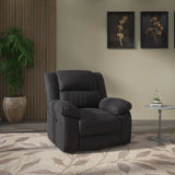 Black Fabric Swivel Gliding Recliner Chair - Omega Lifestyles