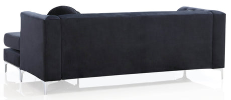 Mid Century Velvet 3-Seat Sofa Chaise - Omega Lifestyles