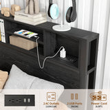 Twin Metal Platform Bed Frame With Storage Headboard Charging Station - Omega Lifestyles