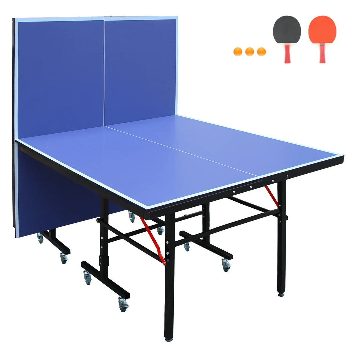 Competition Grade Foldable 8ft Indoor Table Tennis Table Set - Omega Lifestyles