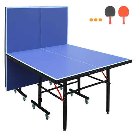 Competition Grade Foldable 8ft Indoor Table Tennis Table Set - Omega Lifestyles