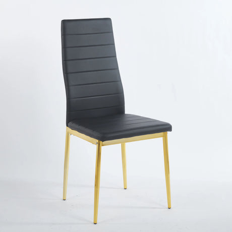 5-Piece Mid-Century Glass Top Metal Leg Dining Set - Omega Lifestyles