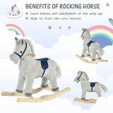 Plush Kids Rocking Horse With Realistic Sounds - Omega Lifestyles