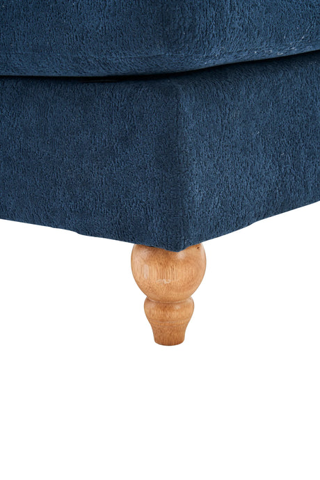 Medium Firm Chenille Upholstery Foam Large Chaise Lounge - Omega Lifestyles